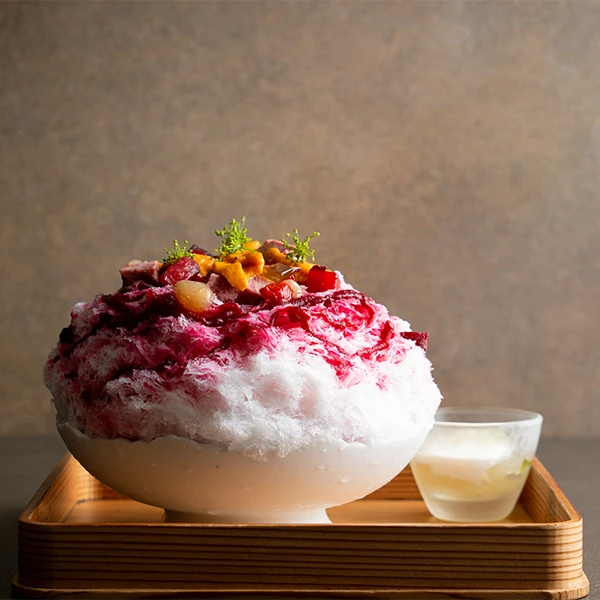 天然氷かき氷 裏Premium 氷 ボルシチ再構築｜東京 DEGUSTATION（デギスタシオン）